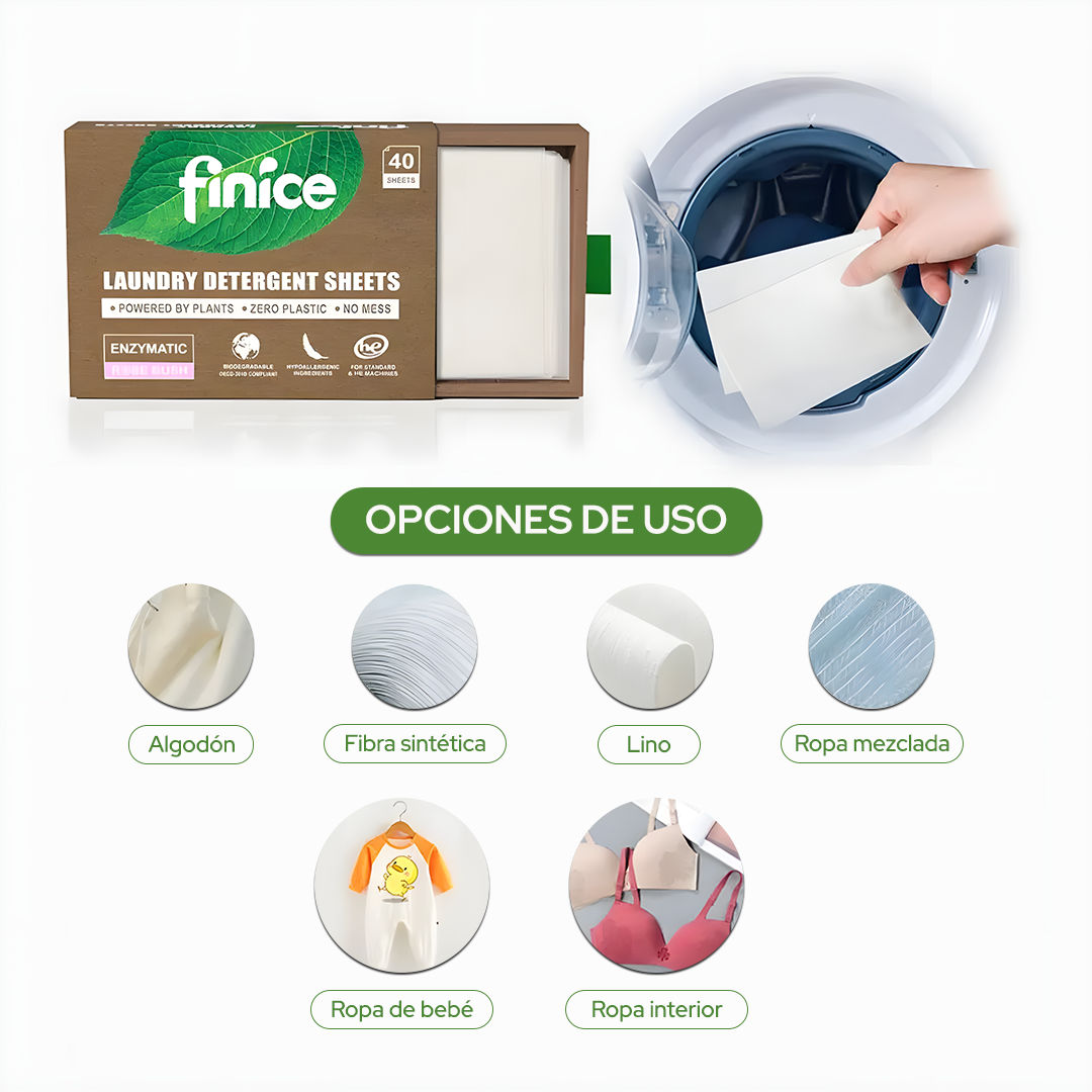 NeoWash - 40 láminas de Jabón para Ropa