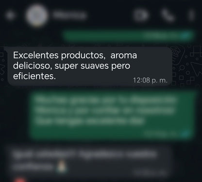 Testimonio real de clienta EcoNook por WhatsApp